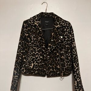 Vintage GUESS by Marciano Brown and Black Animal Print Blazer very rare